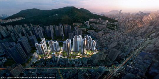 부산 양정 롯데캐슬 프론티엘 조감도. <롯데건설 제공>